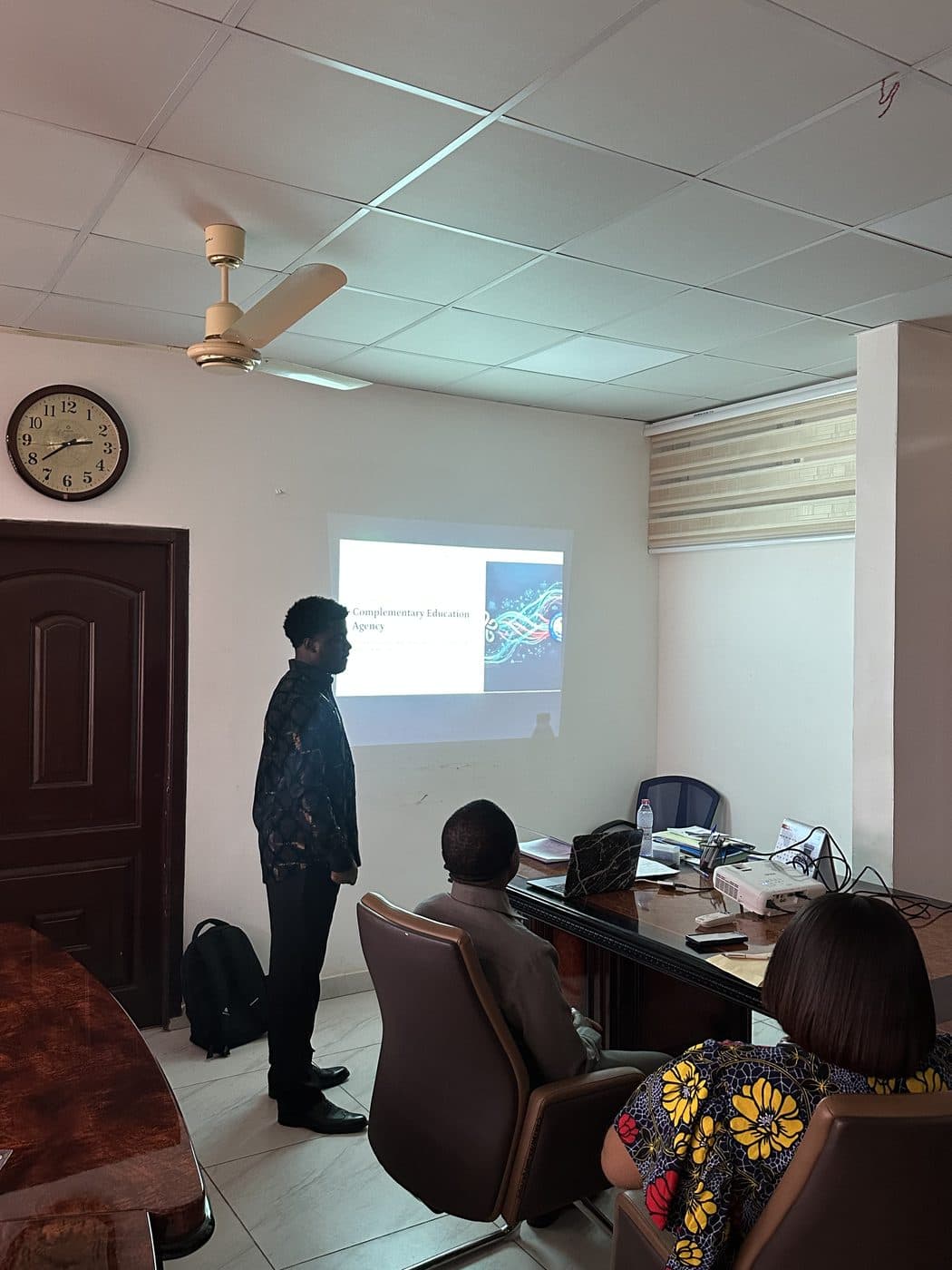 Skairo team presenting to partners