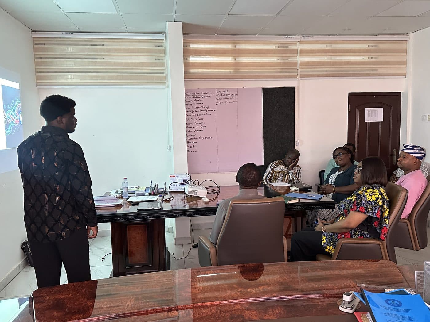 Skairo team presenting to partners