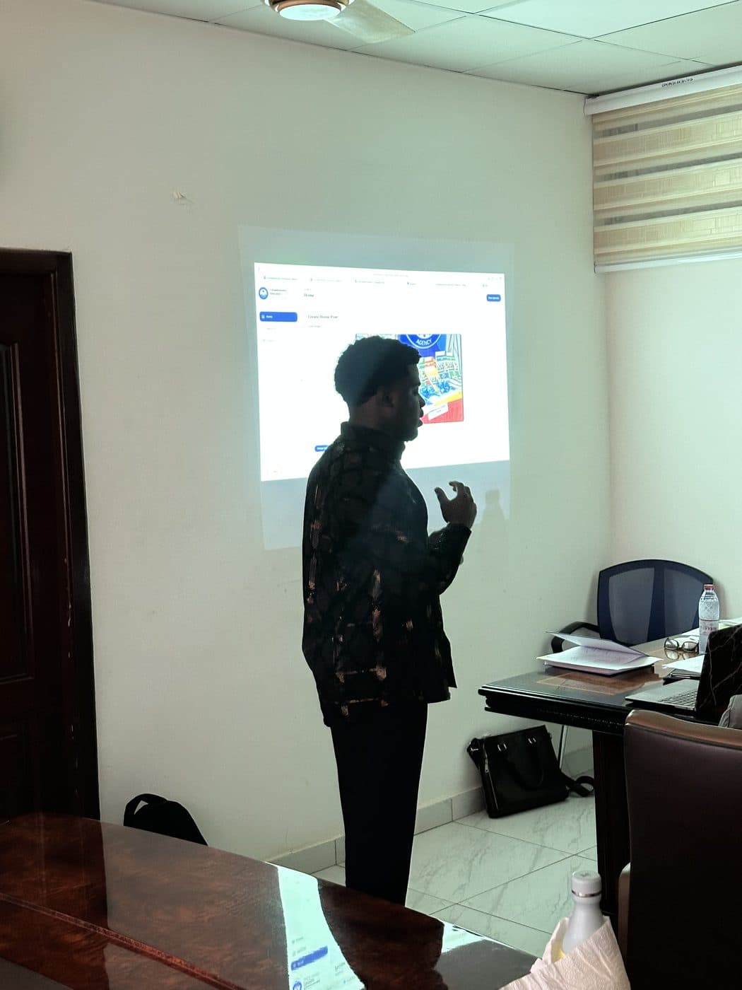 Skairo team presenting to partners