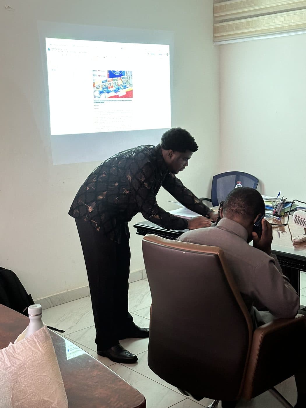 Skairo team presenting to partners